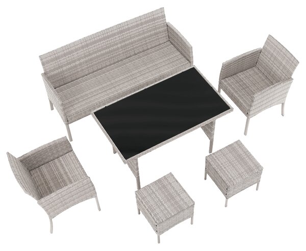 KONDELA Zahradní ratanový set, světle šedá, LALEN