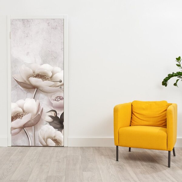 Fototapeta na dveře - Růžové keře (95x205cm)
