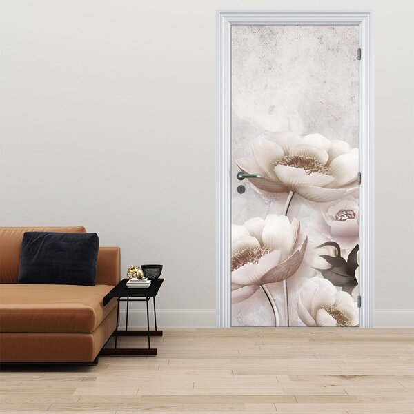 Fototapeta na dveře - Růžové keře (95x205cm)
