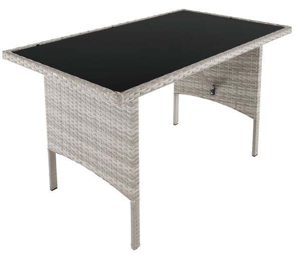 KONDELA Zahradní ratanový set, světle šedá, LALEN