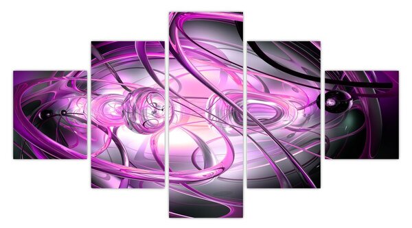 Obraz krásné fialové abstrakce (125x70 cm)