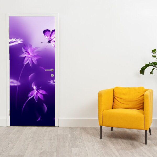 Fototapeta na dveře - Motýlí louka (95x205cm)