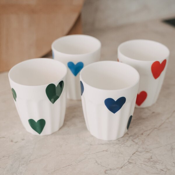 Porcelánový hrnek Hearts 290 ml – red