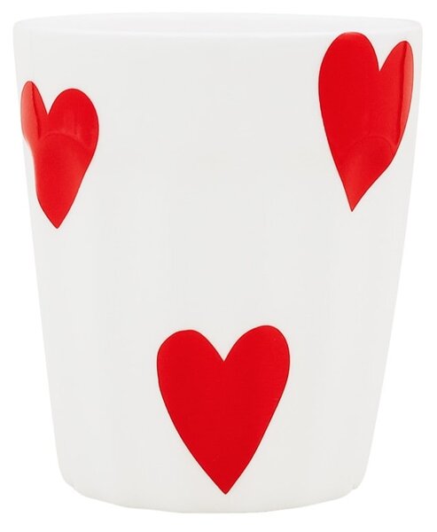 Porcelánový hrnek Hearts 290 ml – red