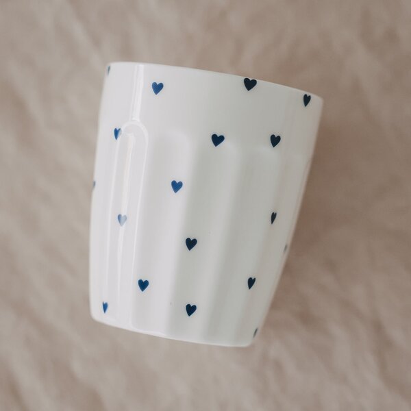 Porcelánový hrnek Mini Hearts 290 ml – dark blue