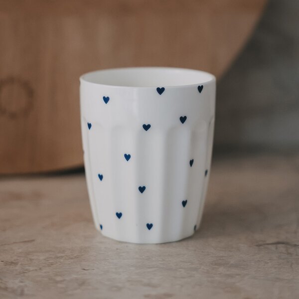 Porcelánový hrnek Mini Hearts 290 ml – dark blue