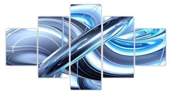 Obraz modré abstrakce (125x70 cm)
