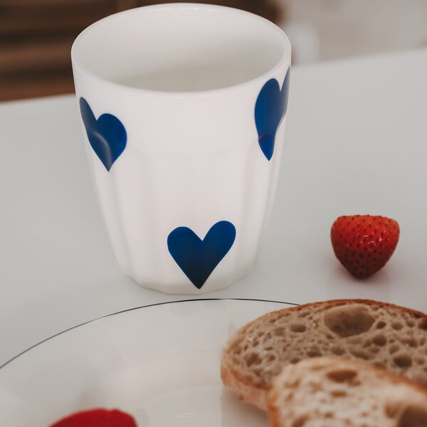 Porcelánový hrnek Hearts 290 ml – dark blue