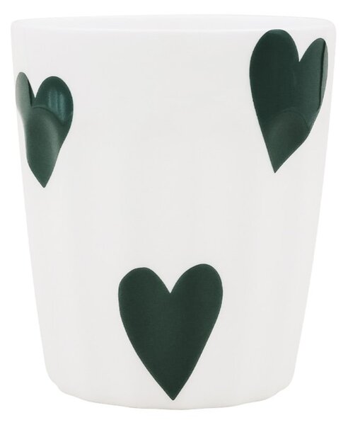 Porcelánový hrnek Hearts 290 ml – green