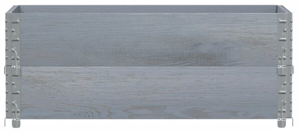 Zahradní truhlík šedý 100 x 50 cm masivní borové dřevo