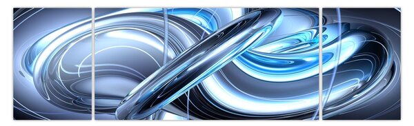 Obraz modré abstrakce (170x50 cm)