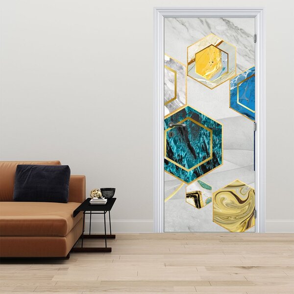 Fototapeta na dveře - Mramorová kompozice (95x205cm)