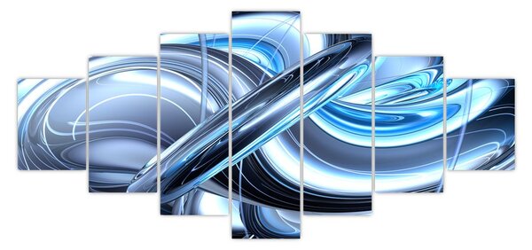 Obraz modré abstrakce (210x100 cm)