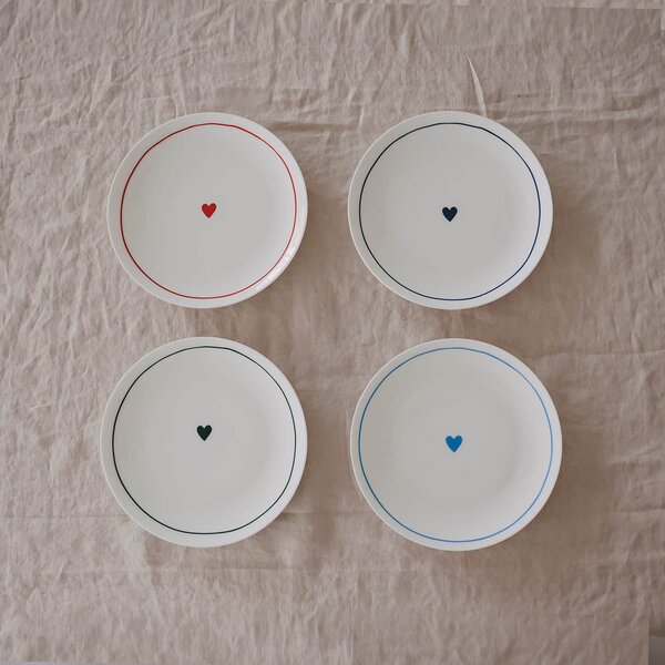 Porcelánový talíř Heart Ø 20,4 cm – dark blue