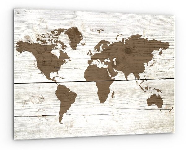 Skleněný obraz 60x40 cm ALLBoards SVĚTLÁ MAPA TS64_30103