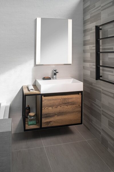 Sapho Sapho, SKARA Rockstone deska 81,2x12x46cm, bílá mat, CG028-0101