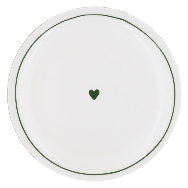 Porcelánový talíř Heart Ø 25,4 cm – green