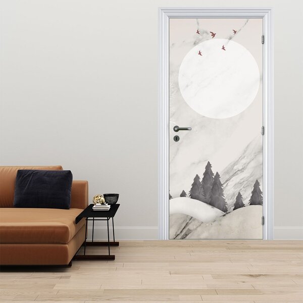 Fototapeta na dveře - Zimní krajina (95x205cm)
