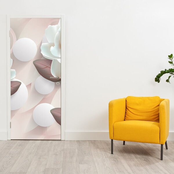 Fototapeta na dveře - Květy růží (95x205cm)