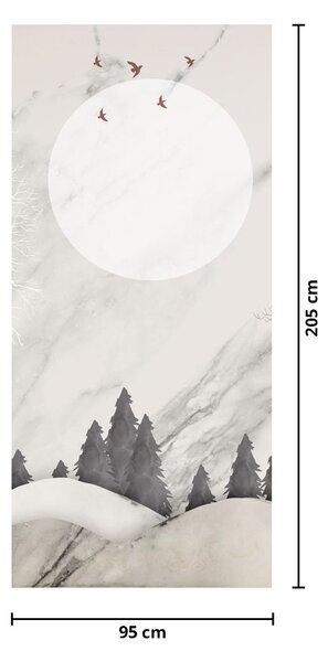 Fototapeta na dveře - Zimní krajina (95x205cm)