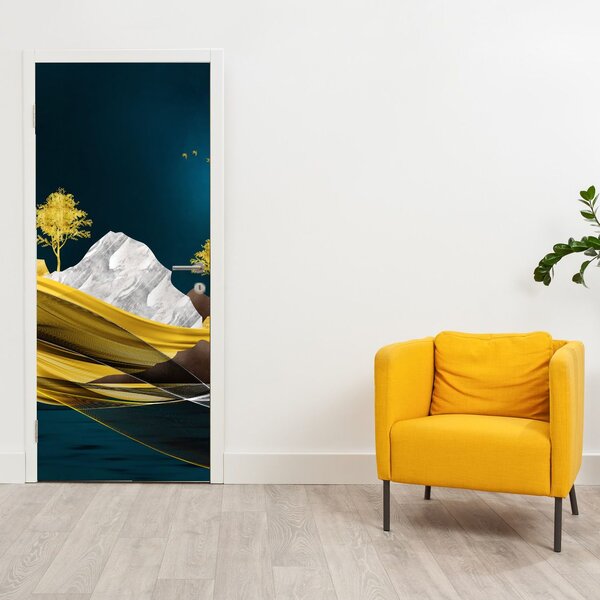 Fototapeta na dveře - Jelen v krajině (95x205cm)