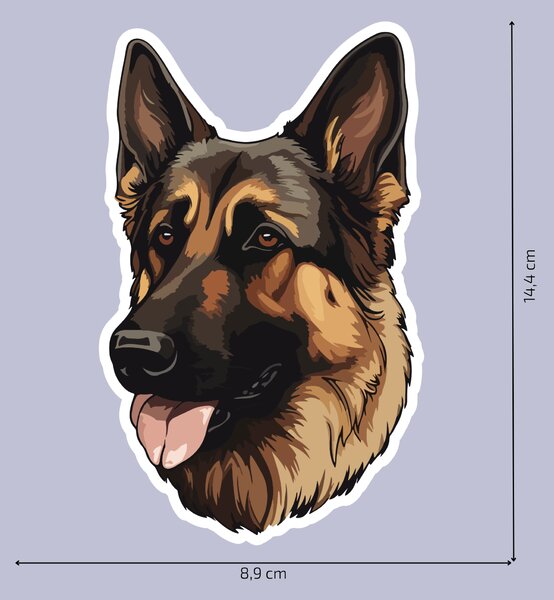 PIPPER. Nálepka Německý ovčák Velikost: 60cm