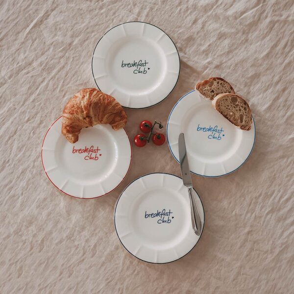 Porcelánový talíř Breakfast Club Ø 20,4 cm – blue