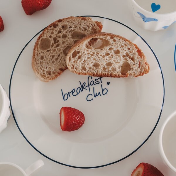 Porcelánový talíř Breakfast Club Ø 20,4 cm – blue