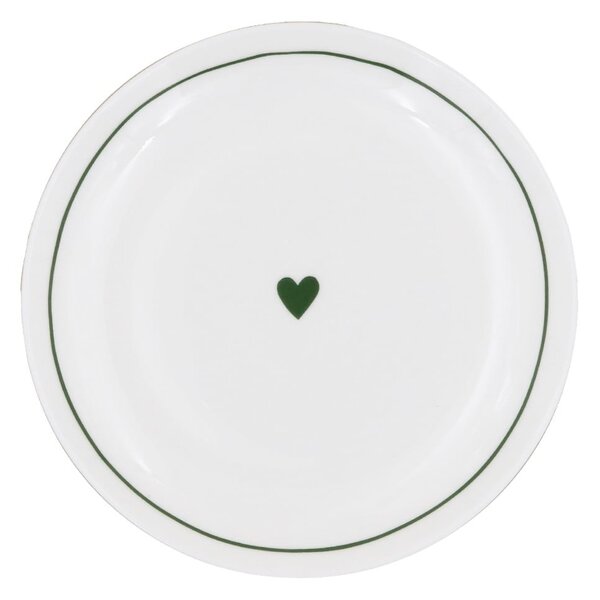 Porcelánový talíř Heart Ø 20,4 cm – green