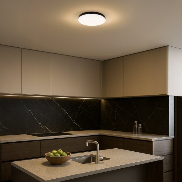 LED Koupelnové stropní svítidlo se senzorem MAYA LED/13W/230V IP44 černá
