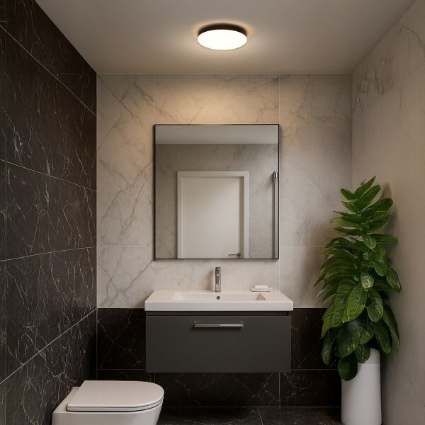 LED Koupelnové stropní svítidlo se senzorem MAYA LED/13W/230V IP44 černá