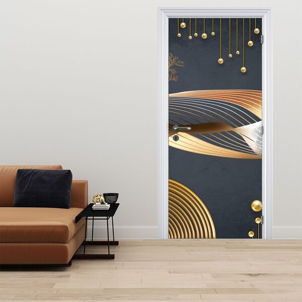 Fototapeta na dveře - Grafika s jelenem (95x205cm)