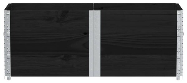 Zahradní truhlík černý 150 x 50 cm masivní borové dřevo