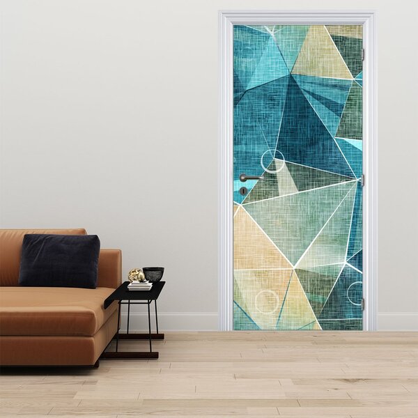 Fototapeta na dveře - Tyrkysová abstrakce (95x205cm)