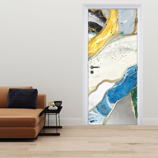 Fototapeta na dveře - Barevný mramor (95x205cm)