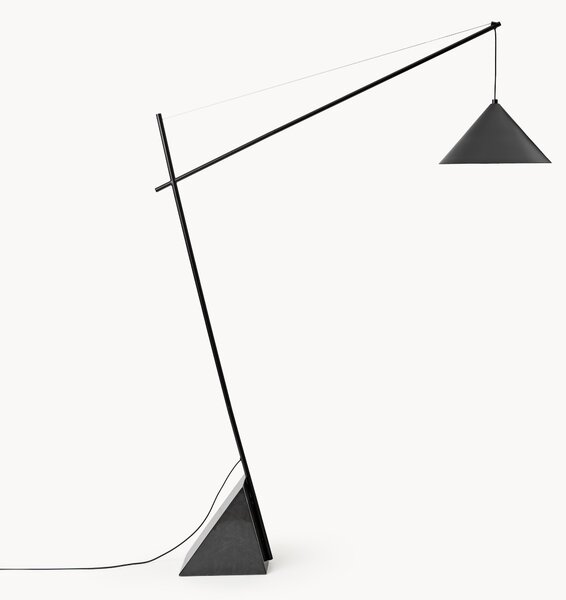 Velká lampa na čtení s mramorovou podstavou Reyna