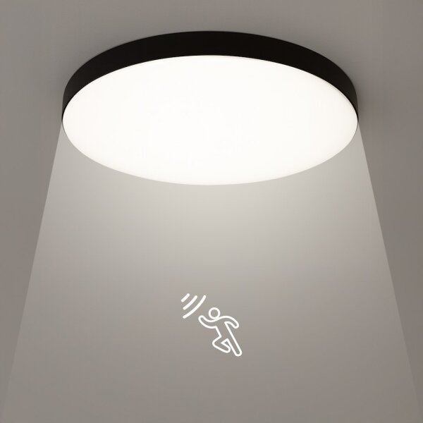 LED Koupelnové stropní svítidlo se senzorem MAYA LED/13W/230V IP44 černá