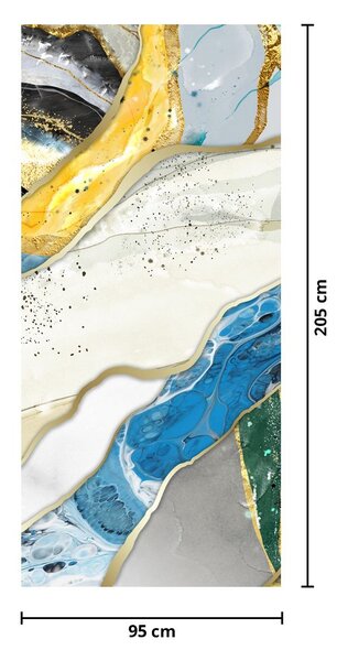Fototapeta na dveře - Barevný mramor (95x205cm)