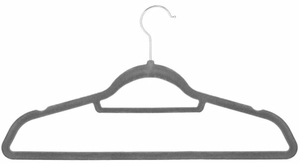 Velurová ramínka 44,5 cm, šedá, 20ks SPRINGOS HG0061