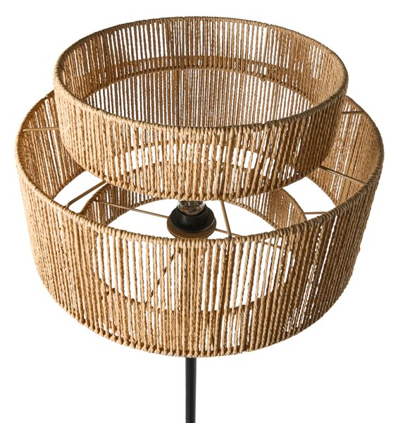 Stojací lampa WOKIRO Papírový provázek Přírodní