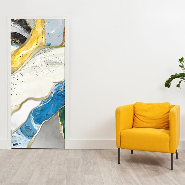 Fototapeta na dveře - Barevný mramor (95x205cm)