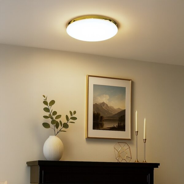 LED Koupelnové stropní svítidlo MAYA LED/15W/230V pr. 33 cm IP44 zlatá