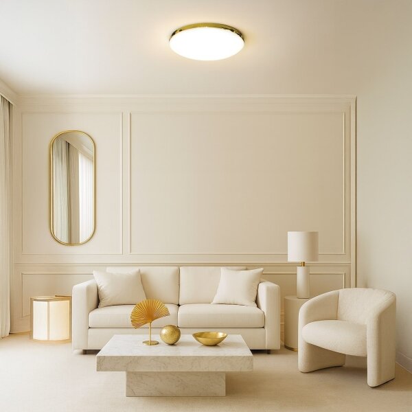 LED Koupelnové stropní svítidlo MAYA LED/15W/230V pr. 33 cm IP44 zlatá