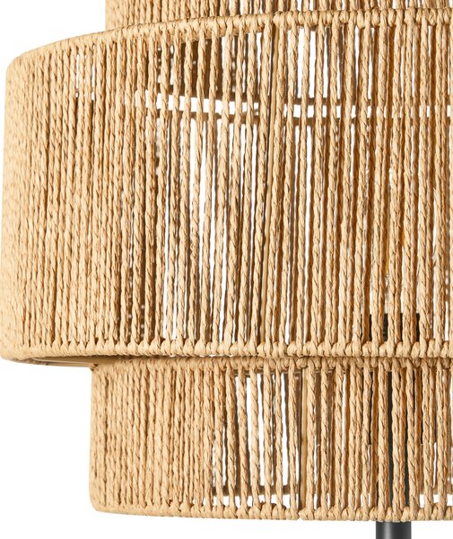 Stojací lampa WOKIRO Papírový provázek Přírodní