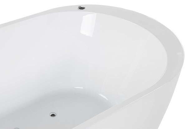 Volně stojící vířivka s LED osvětlením NEVIS 170 x 80 cm Bílá