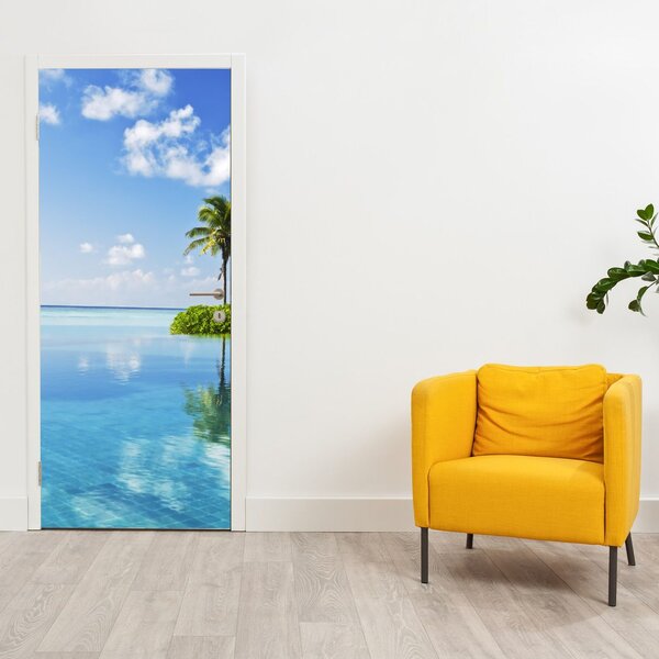 Fototapeta na dveře - Tropický ostrov (95x205cm)