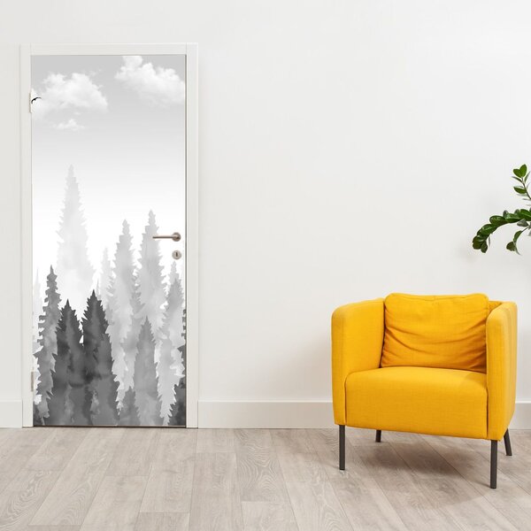 Fototapeta na dveře - Vrcholky lesů (95x205cm)