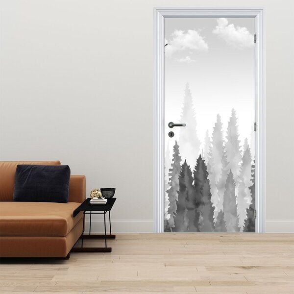 Fototapeta na dveře - Vrcholky lesů (95x205cm)
