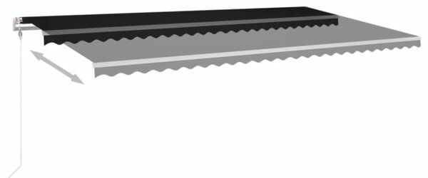 Automatická zatahovací markýza 600 x 350 cm antracitová