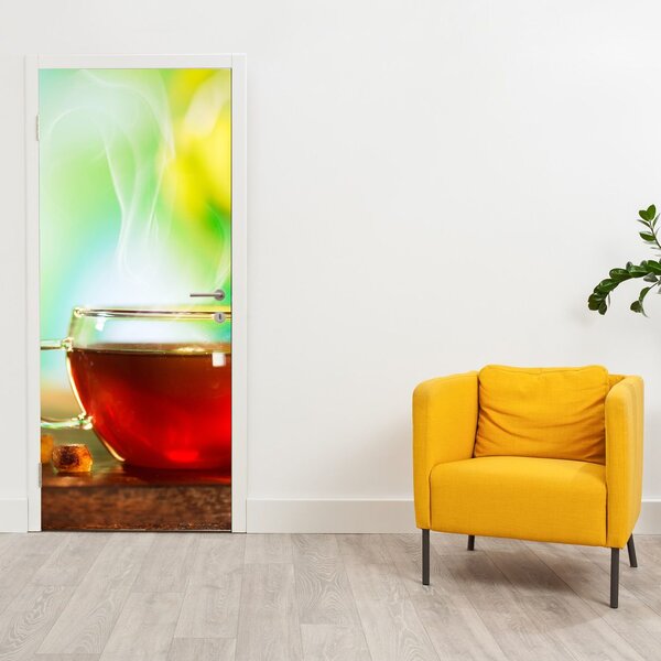 Fototapeta na dveře - Zátiší s čajem (95x205cm)